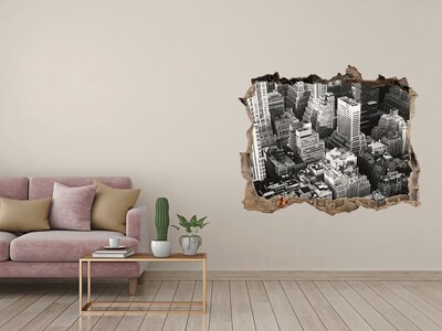 Adesivo buco nel muro Vista della giungla urbana