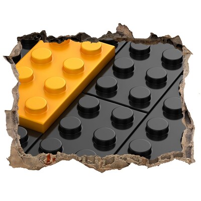 Adesivo buco nel muro Muro di mattoncini LEGO rotto