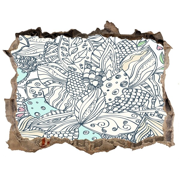 Sticker buco nel muro Il mondo colorato della natura