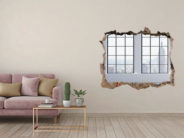 Finto buco nel muro 3D Veduta di New York