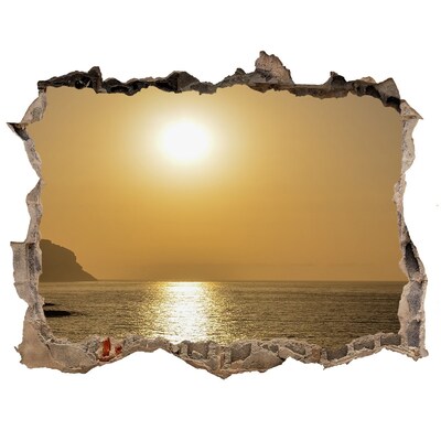 Sticker buco nel muro Tramonto sul mare