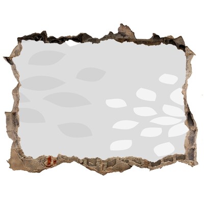 Finto buco nel muro 3D Un muro in rovina affacciato sull'acqua