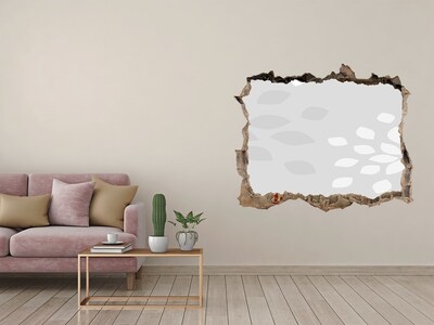 Finto buco nel muro 3D Un muro in rovina affacciato sull'acqua