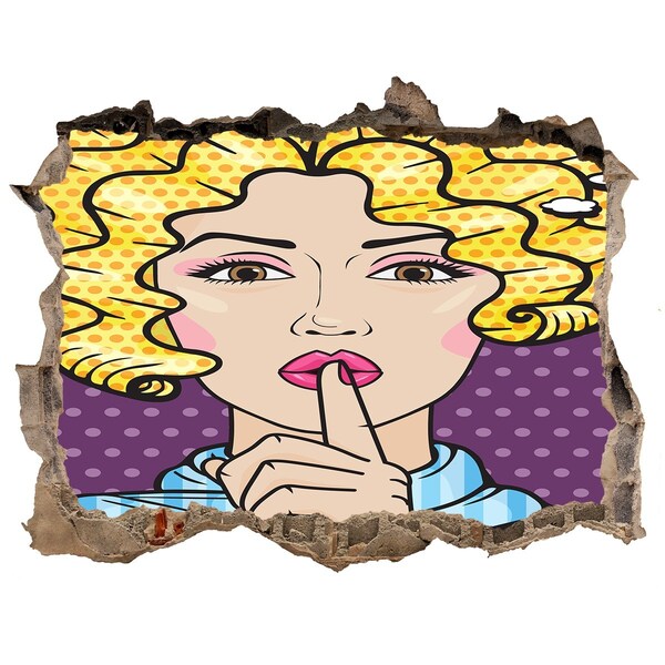 Finto buco nel muro 3D Una donna dal sorriso misterioso