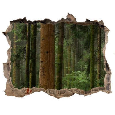 Sticker buco nel muro Foresta verde in un buco nel muro