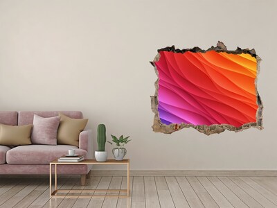 Finto buco nel muro 3D Un'onda di colore in un buco nel muro