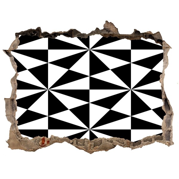 Adesivo buco nel muro Motivi geometrici in un buco nel muro