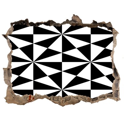 Adesivo buco nel muro Motivi geometrici in un buco nel muro