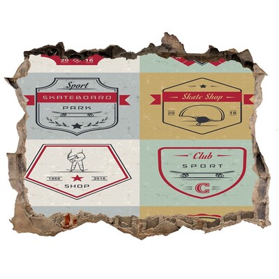 Finto buco nel muro 3D Skatepark in città