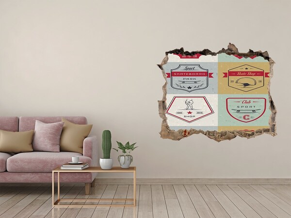 Finto buco nel muro 3D Skatepark in città