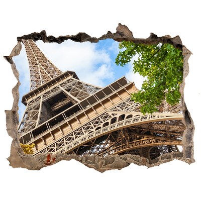 Finto buco nel muro 3D La Torre Eiffel a Parigi