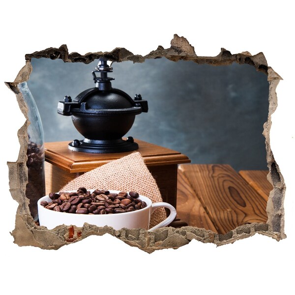 Finto buco nel muro 3D Caffè in un bar casalingo