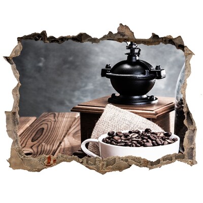 Adesivo buco nel muro Angolo caffè in stile vintage