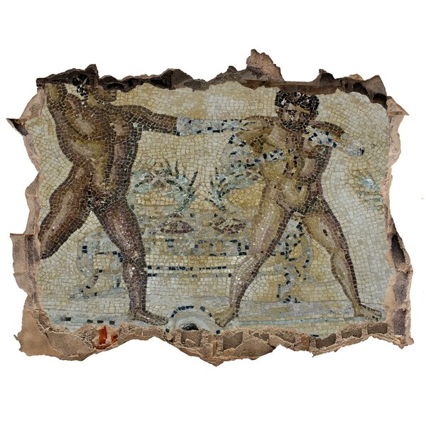Sticker buco nel muro Antico combattimento tra gladiatori