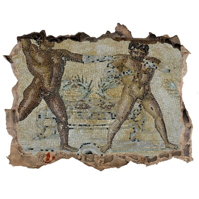 Sticker buco nel muro Antico combattimento tra gladiatori