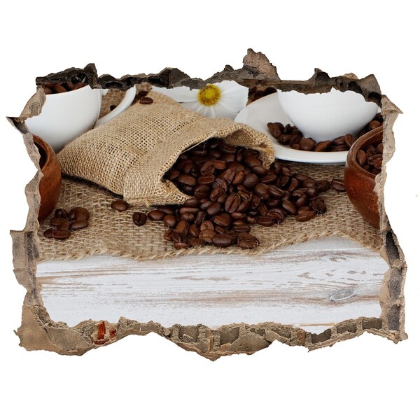 Finto buco nel muro 3D Caffè in un ambiente naturale