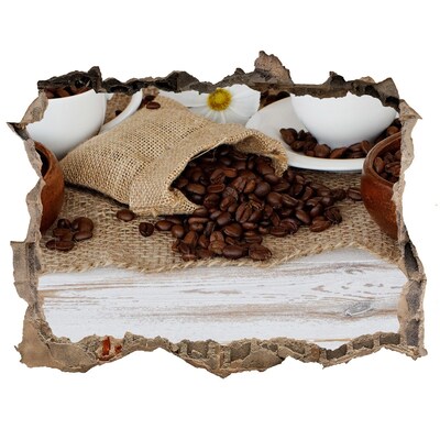 Finto buco nel muro 3D Caffè in un ambiente naturale