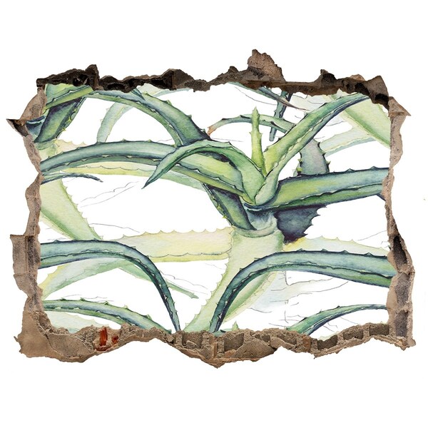 Sticker buco nel muro Un'oasi verde in cemento