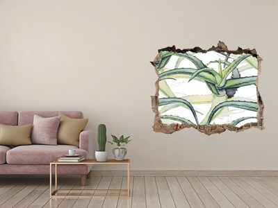 Sticker buco nel muro Un'oasi verde in cemento