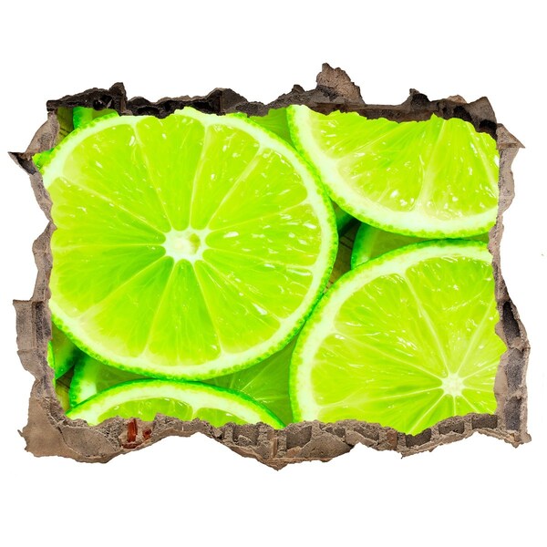 Sticker buco nel muro Lime succosi in un buco nel muro