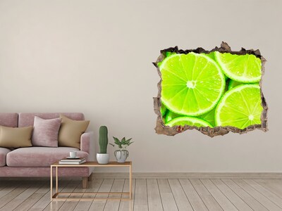 Sticker buco nel muro Lime succosi in un buco nel muro