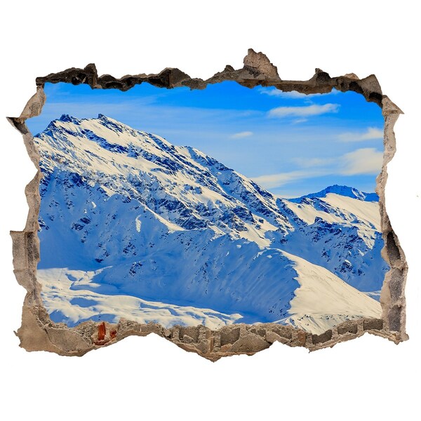 Sticker buco nel muro Paesaggio montano invernale