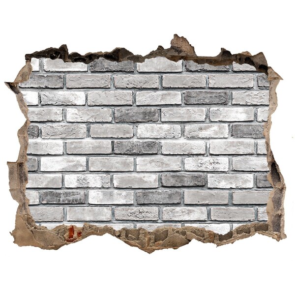 Sticker buco nel muro Un muro di mattoni in rovina