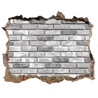 Sticker buco nel muro Un muro di mattoni in rovina