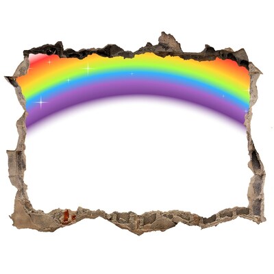 Sticker buco nel muro Perdita di luce arcobaleno
