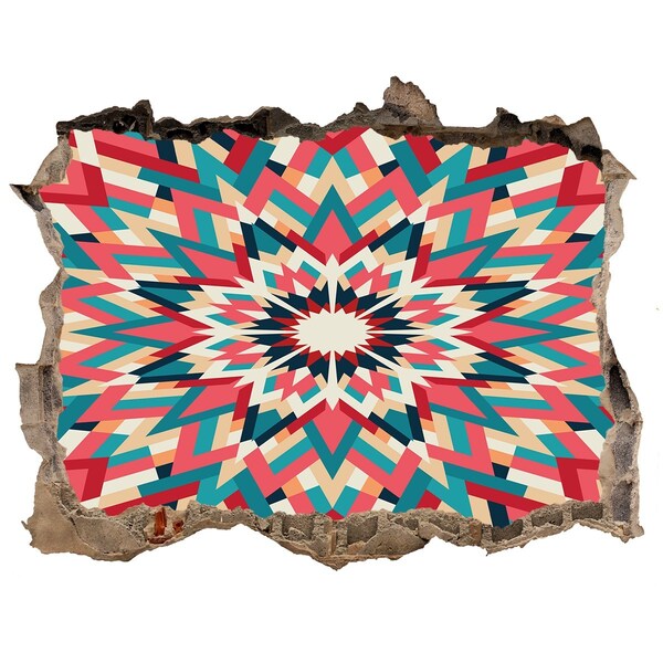 Adesivo buco nel muro Geometria nel buco