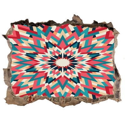 Adesivo buco nel muro Geometria nel buco