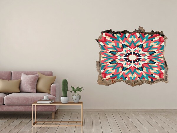 Adesivo buco nel muro Geometria nel buco