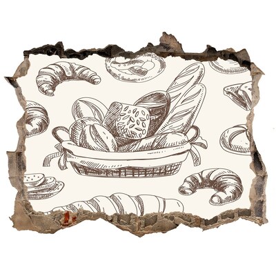 Sticker buco nel muro Cestino con il pane