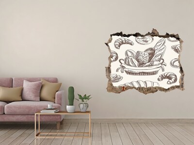 Sticker buco nel muro Cestino con il pane