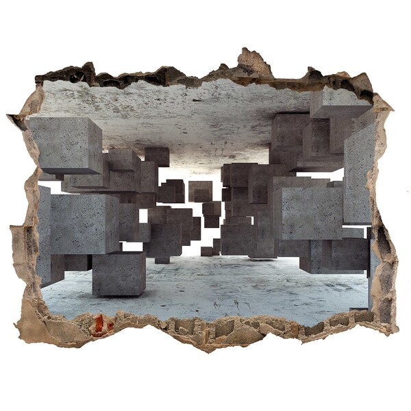 Adesivo buco nel muro Uno spazio trasparente in stile surreale