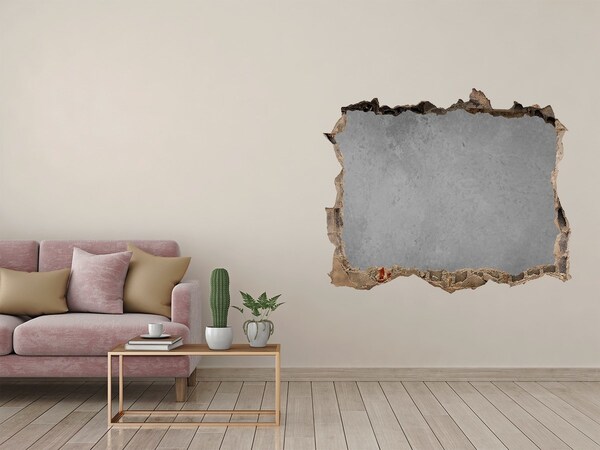 Sticker buco nel muro Muro crepato con vista sul cemento