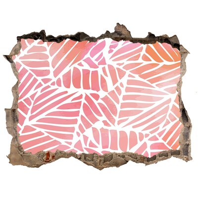 Sticker buco nel muro Motivo a foglie tropicali