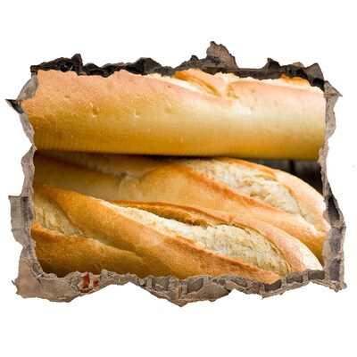 Adesivo buco nel muro Baguette fresche nel muro