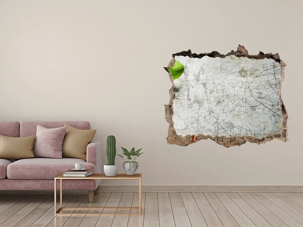 Sticker buco nel muro Un muro in rovina con vista sul cielo