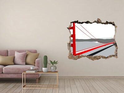 Finto buco nel muro 3D Golden Gate Bridge in California