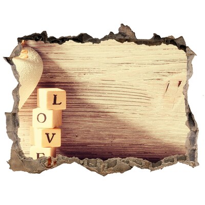 Adesivo buco nel muro Amore in un muro in rovina