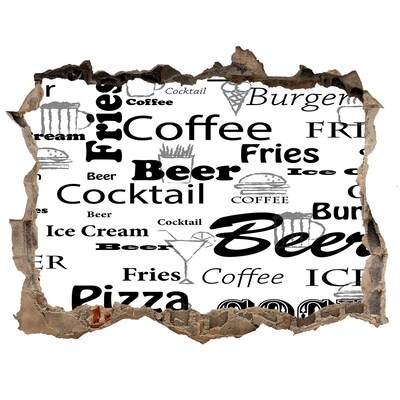 Sticker buco nel muro Caos culinario