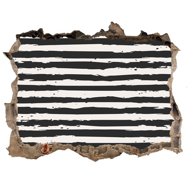Adesivo buco nel muro Muro in rovina con strisce