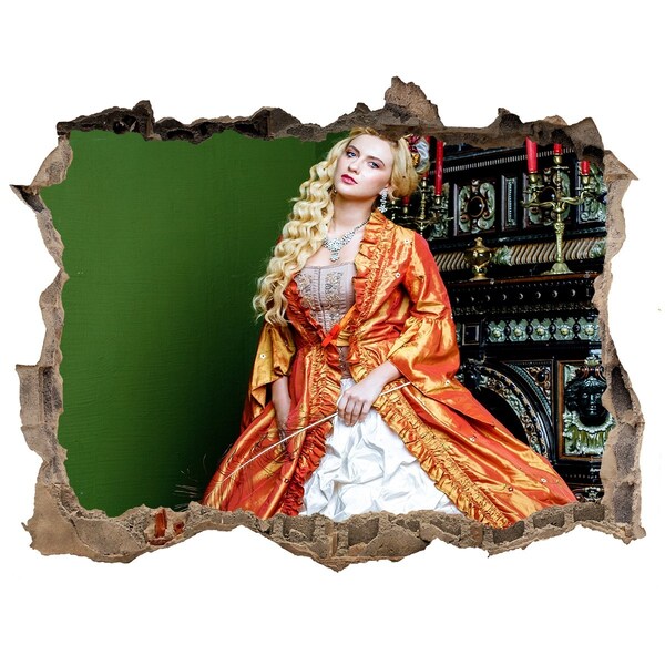 Finto buco nel muro 3D Un ballo reale in un ambiente storico