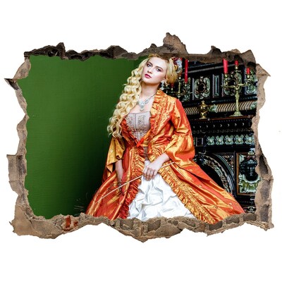 Finto buco nel muro 3D Un ballo reale in un ambiente storico