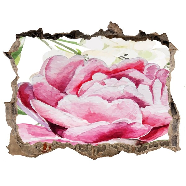 Adesivo buco nel muro Paesaggio floreale nel buco nel muro