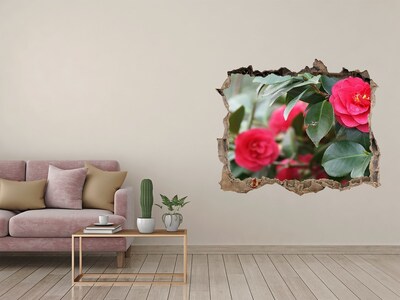 Adesivo buco nel muro Giardino fiorito in cemento