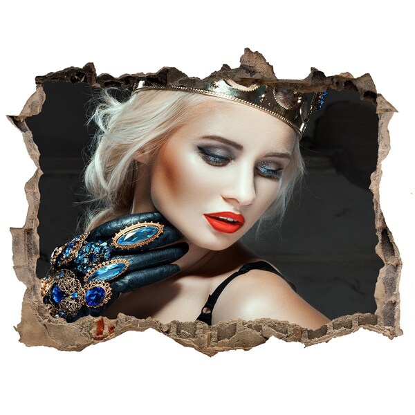 Adesivo buco nel muro Principessa tra le rocce