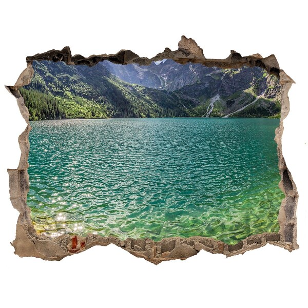 Adesivo buco nel muro Lago tra le montagne