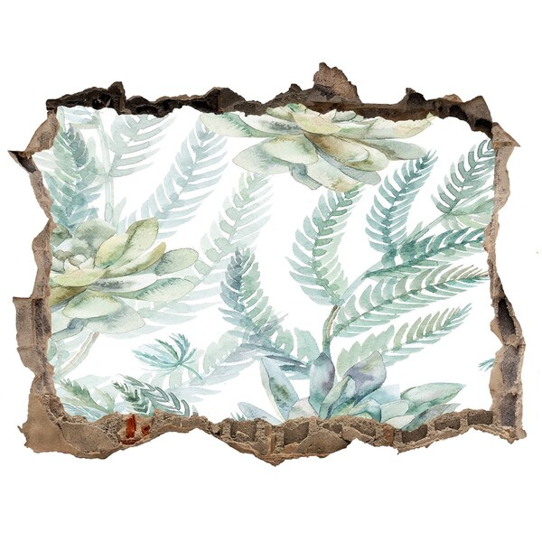 Adesivo buco nel muro Un'oasi verde in cemento